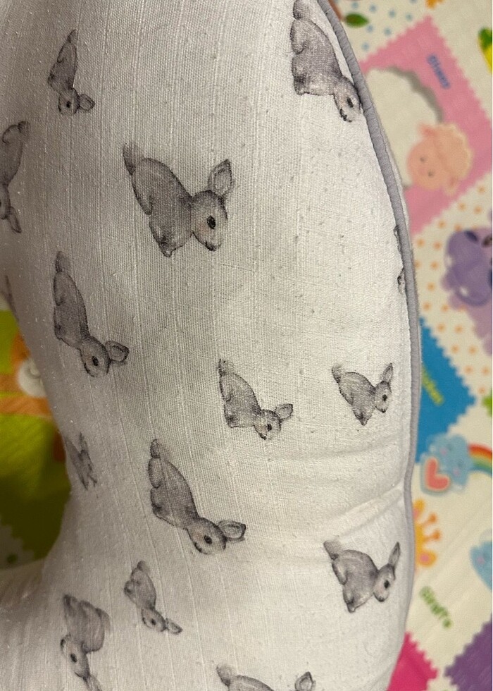 Deux Lapins emzirme yastığı + kafa yastığı +yan yatma yastığı - Görsel 4