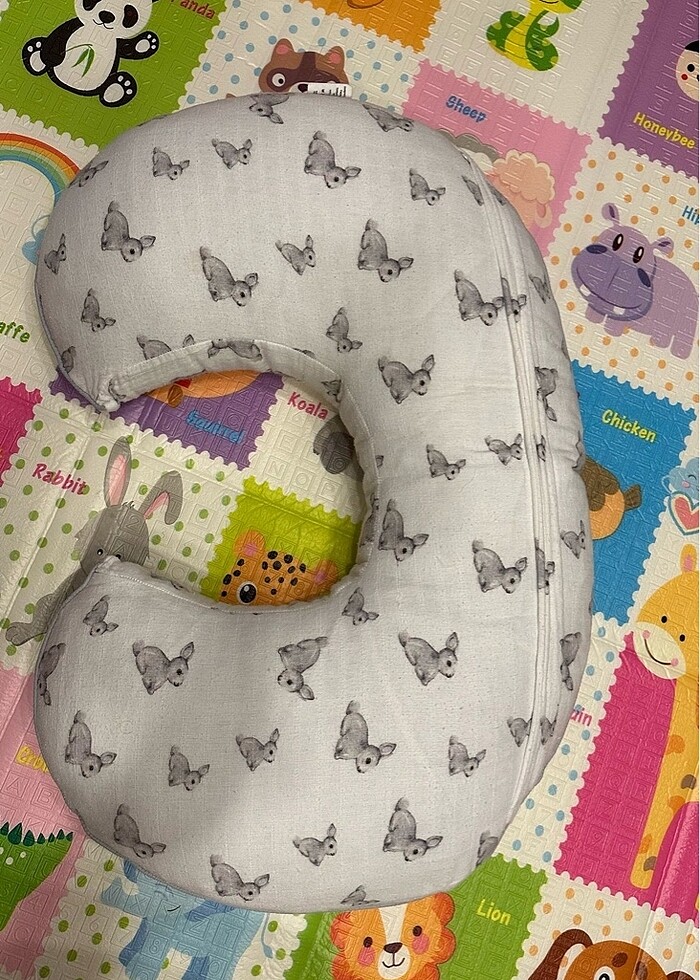 Deux Lapins emzirme yastığı + kafa yastığı +yan yatma yastığı - Görsel 2