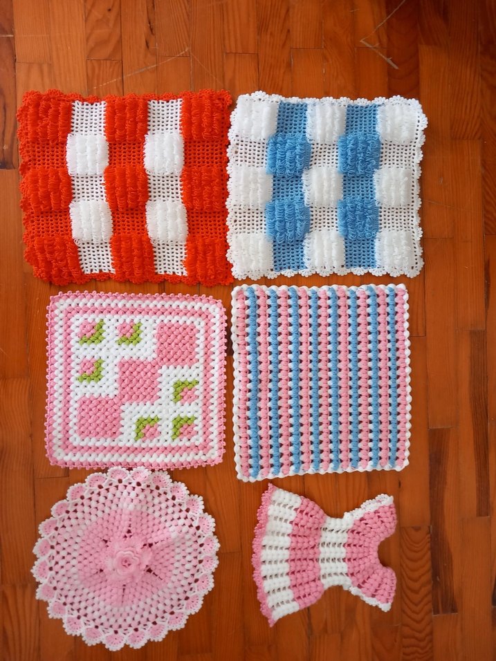 Renkli Örgü Banyo lifi - Görsel 5