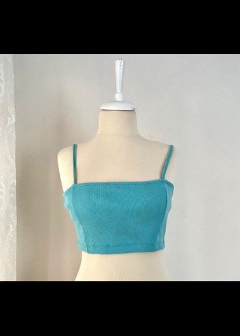 Turkuaz Mini Straplez Büstiyer - Görsel 2