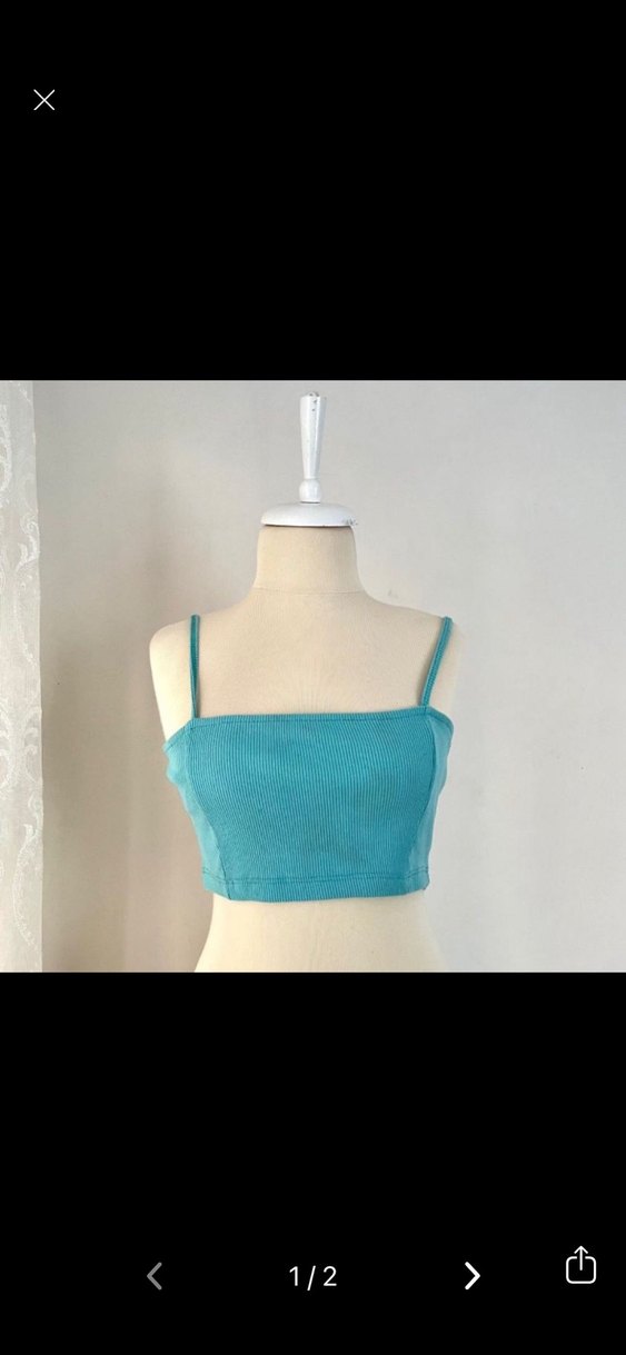 Turkuaz Mini Straplez Büstiyer - Görsel 2