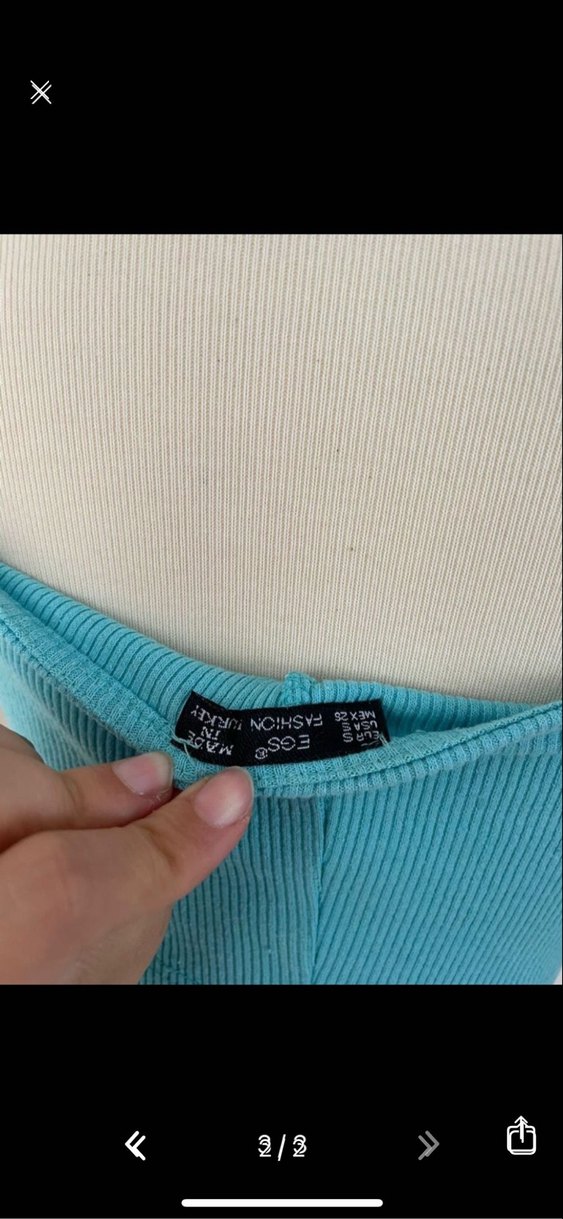 Turkuaz Mini Straplez Büstiyer - Görsel 3