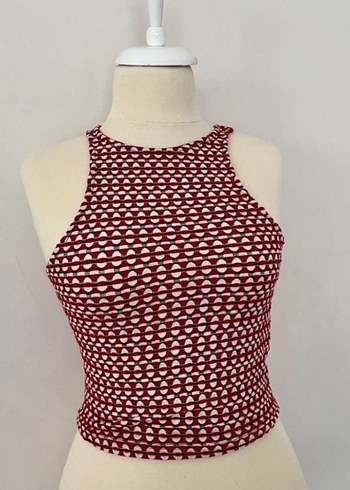 Kırmızı Crop Top - Görsel 2