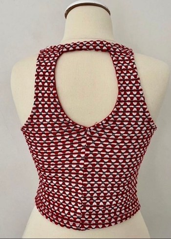 Kırmızı Crop Top - Görsel 4