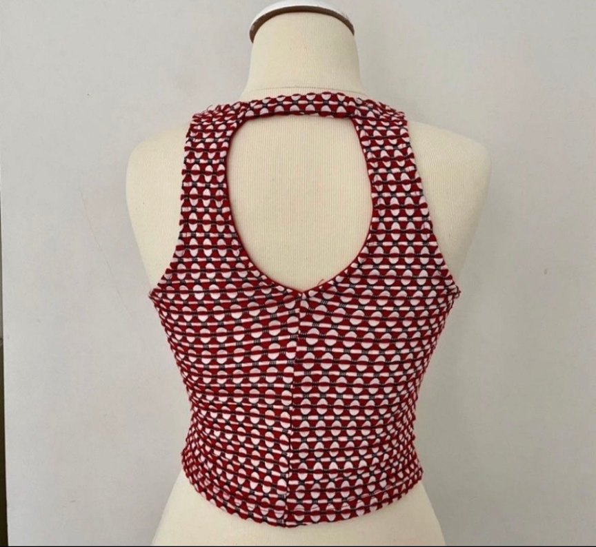 Kırmızı Crop Top - Görsel 4