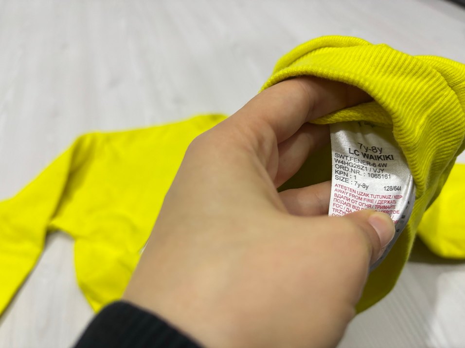 Fenerbahçe Sarı Baskılı Erkek Sweatshirt - Görsel 3