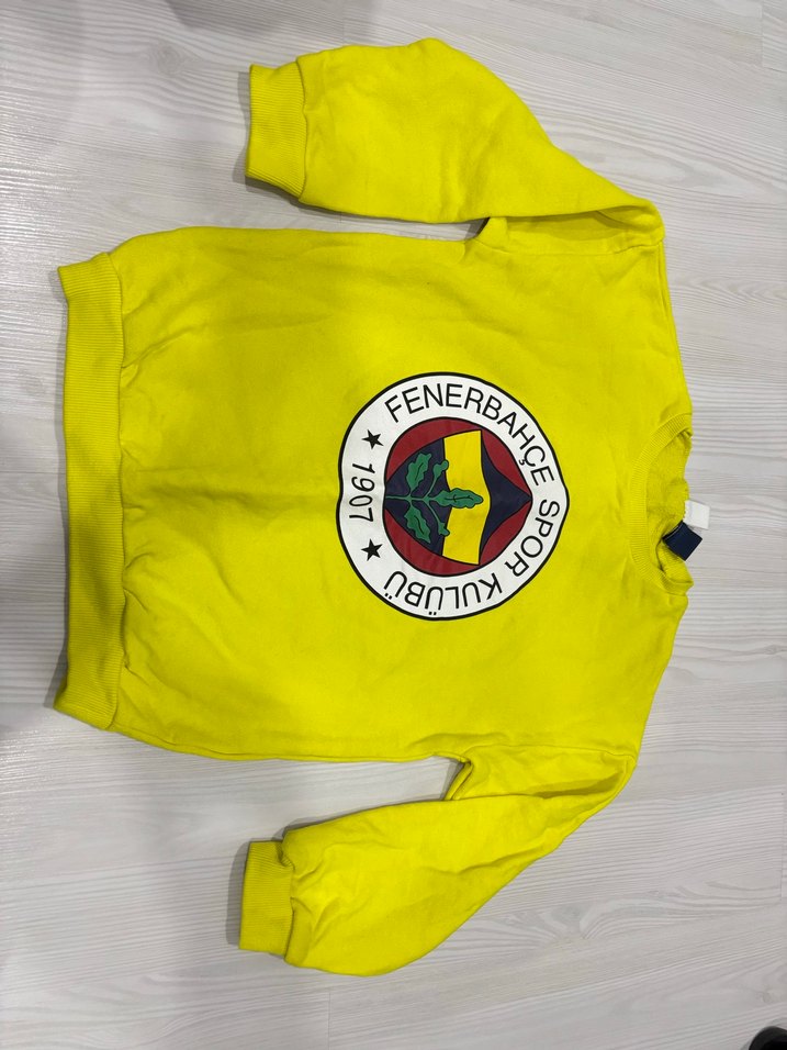 Fenerbahçe Sarı Baskılı Erkek Sweatshirt - Görsel 2