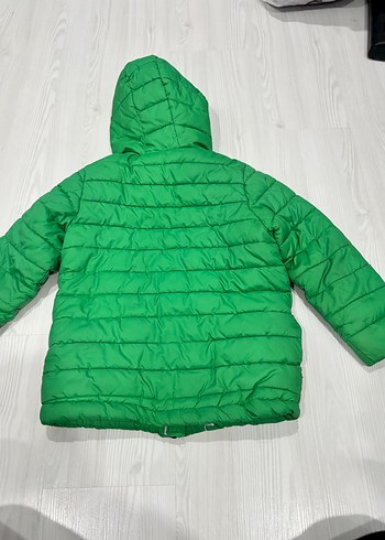 Erkek Çocuk Yeşil Kapüşonlu Fermuarlı Mont - Görsel 5