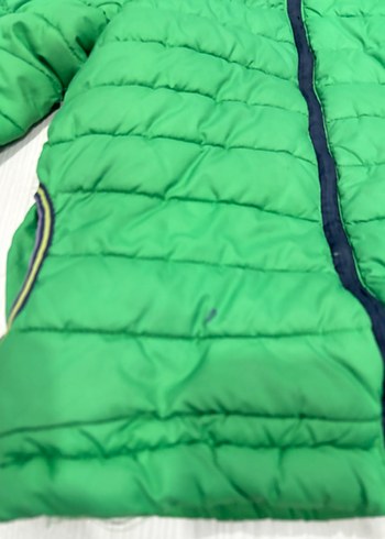 Erkek Çocuk Yeşil Kapüşonlu Fermuarlı Mont - Görsel 2