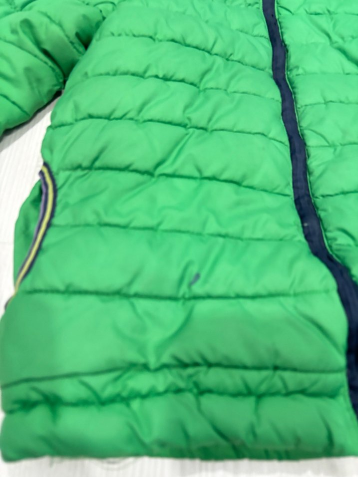 Erkek Çocuk Yeşil Kapüşonlu Fermuarlı Mont - Görsel 2