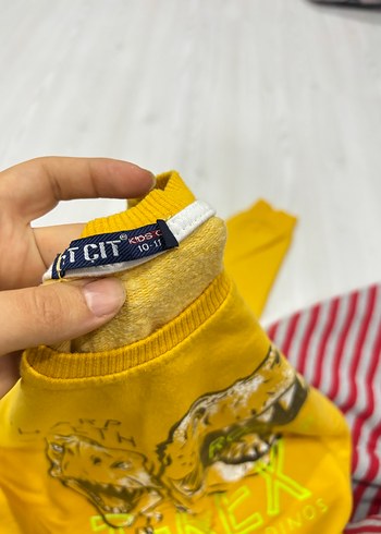 Sarı Baskılı Erkek Çocuk Sweatshirt - Görsel 4