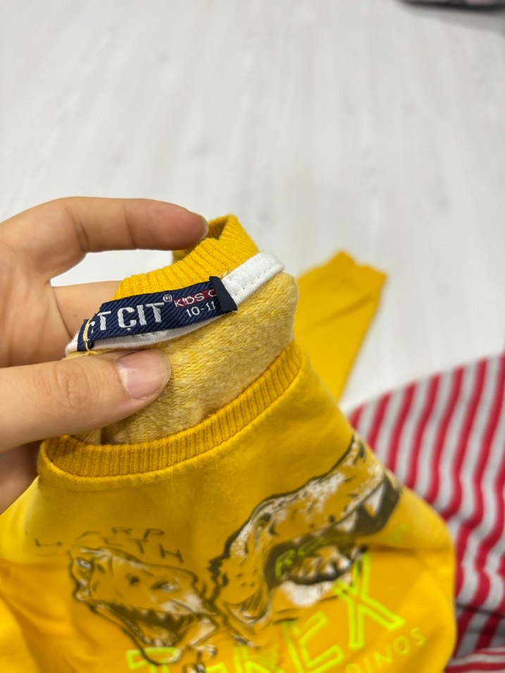 Sarı Baskılı Erkek Çocuk Sweatshirt - Görsel 4