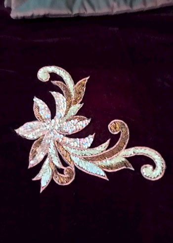 Bordo Nakışlı Yatak Örtüsü Seti - Görsel 3