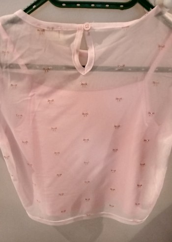 Kız Çocuk Transparan Pembe Tişört - Görsel 4