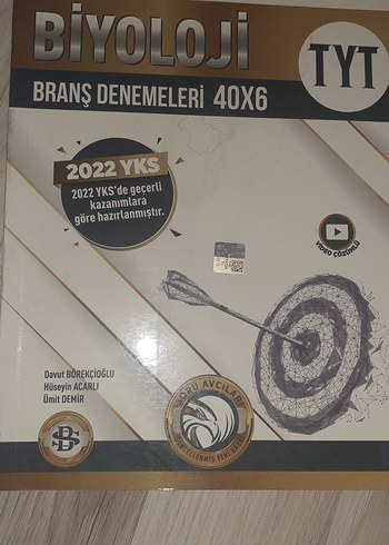 2022 YKS TYT Biyoloji Branş Denemeleri 40x6