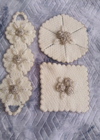 Nakışlı Krem Gelin Seti - Görsel 5