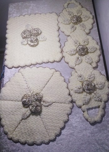 Nakışlı Krem Gelin Seti - Görsel 2