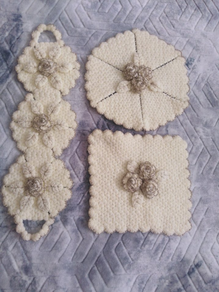 Nakışlı Krem Gelin Seti - Görsel 5