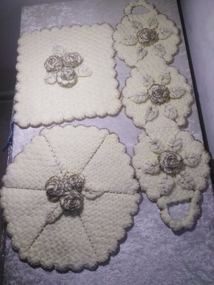 Nakışlı Krem Gelin Seti - Görsel 2