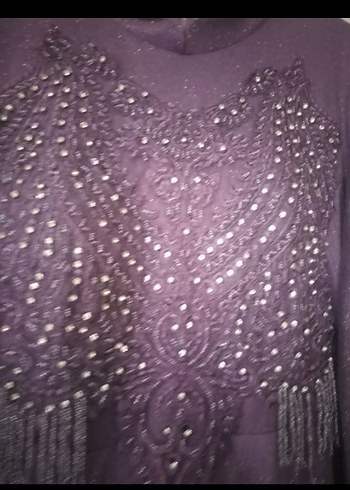 lila renk çok şık tesettür Abiye - Görsel 7