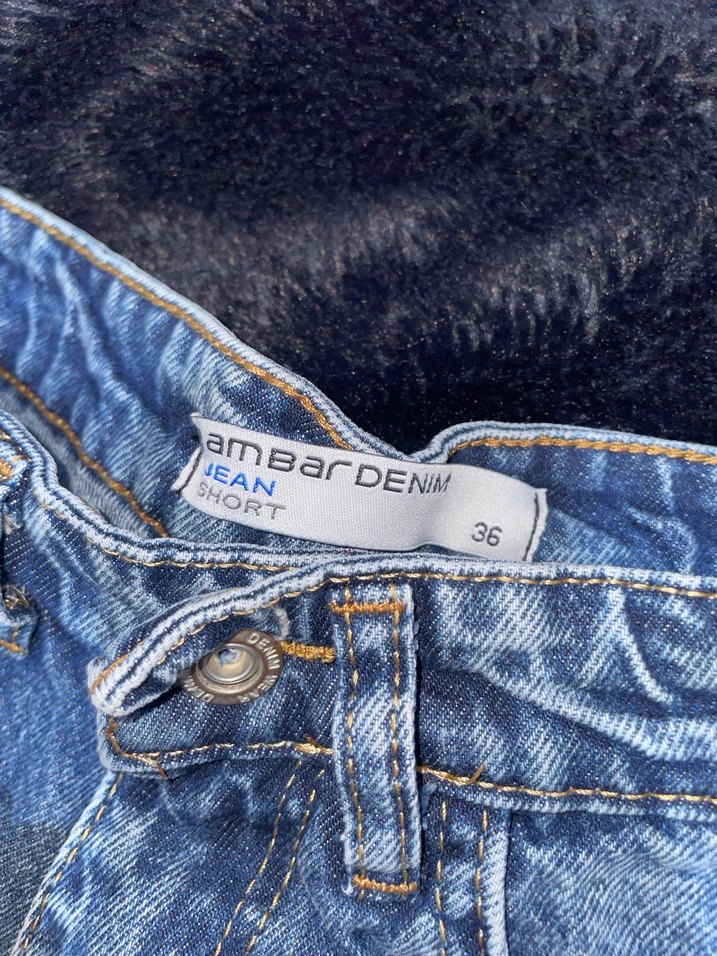 Laci Mavi Kadın Kot Mini Şort - Görsel 2