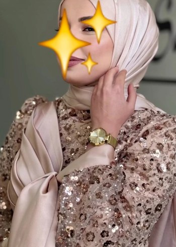 Abiye İşlemeli Drapeli Bej Uzun Kollu Nişan Elbisesi