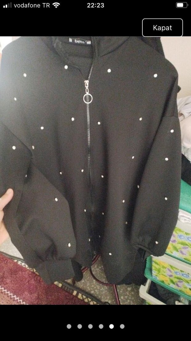 Siyah Uzun Fermuarlı Kadın Ceket - Görsel 2