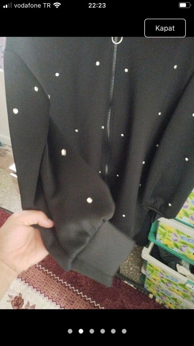 Siyah Uzun Fermuarlı Kadın Ceket - Görsel 4