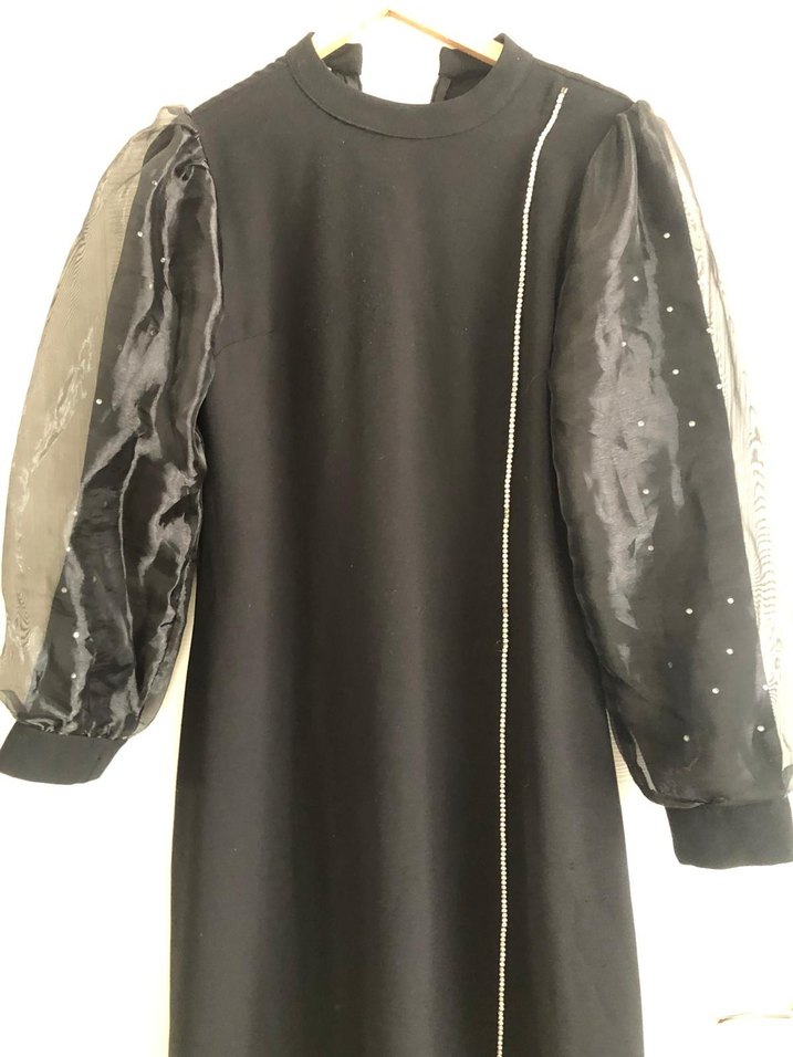 Uzun Siyah Gotik Drape Detaylı Smokin - Görsel 2