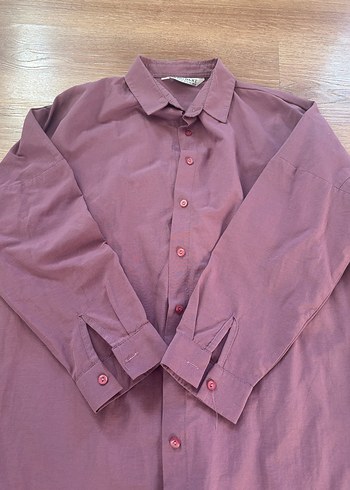 Oversize Lila İnce Gömlek