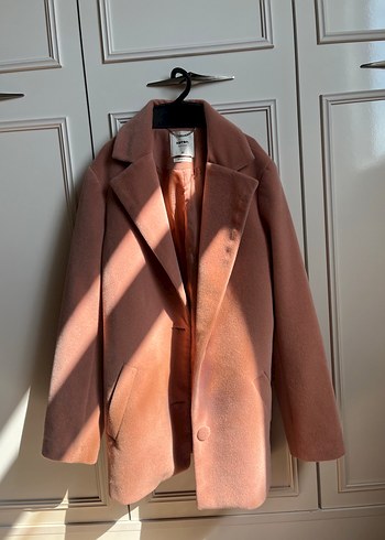 Koton Kavun içi/ açık pembe Midi Kaban, Notched Lapel Yaka
