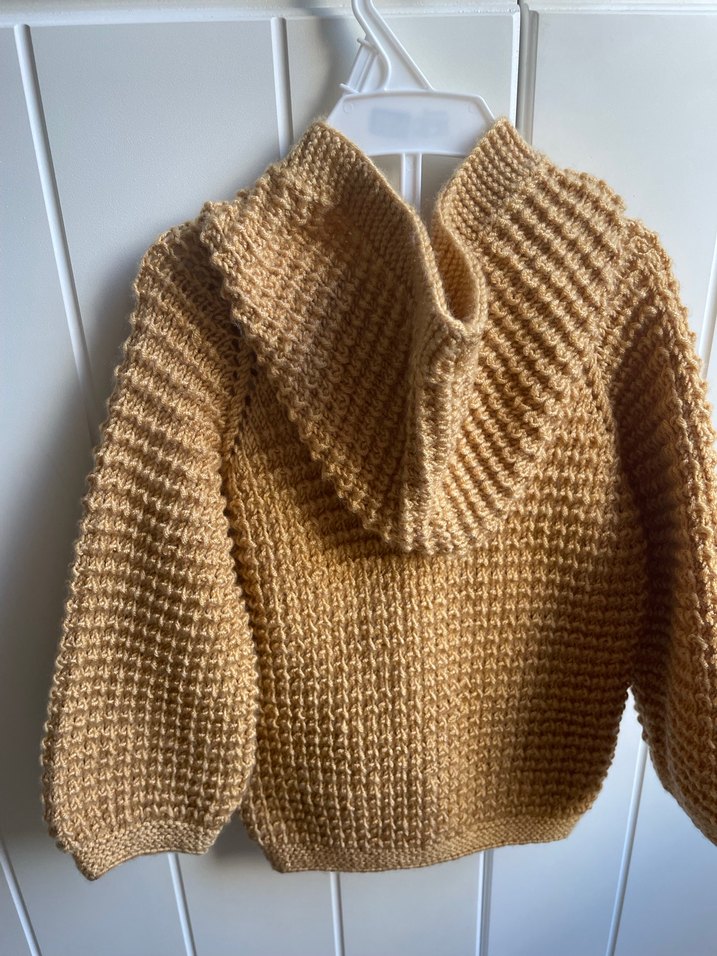 Bej El Örgüsü Unisex Çocuk Hırka - Görsel 2