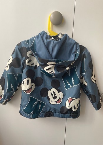 H&mM Mavi Mickey Mouse Baskılı Erkek Çocuk Yağmurluk - Görsel 3