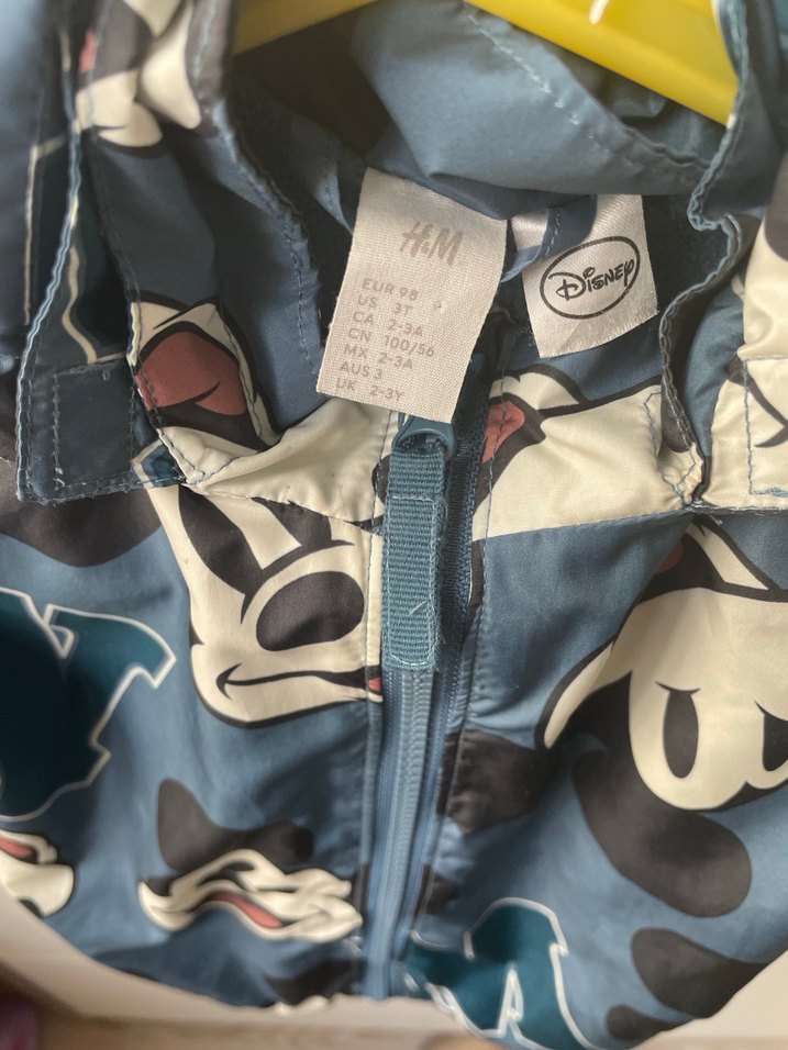 H&mM Mavi Mickey Mouse Baskılı Erkek Çocuk Yağmurluk - Görsel 2