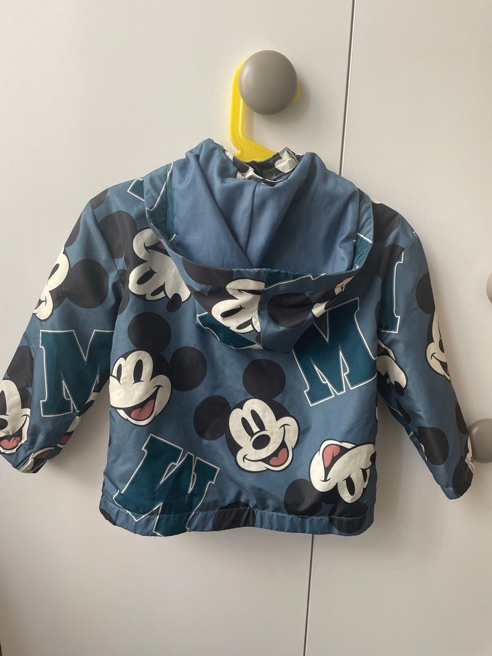 H&mM Mavi Mickey Mouse Baskılı Erkek Çocuk Yağmurluk - Görsel 3