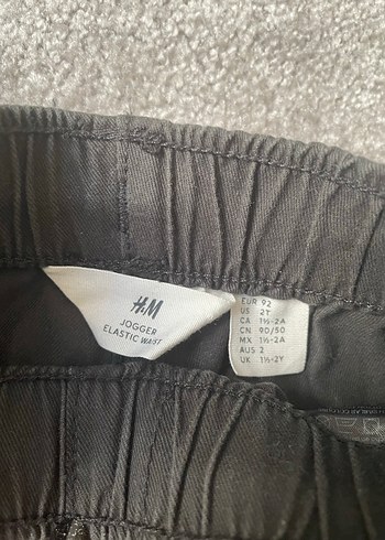 H&M Erkek Çocuk Antrasit Pamuklu Rahat Kesim Jogger Pantolon - Görsel 2