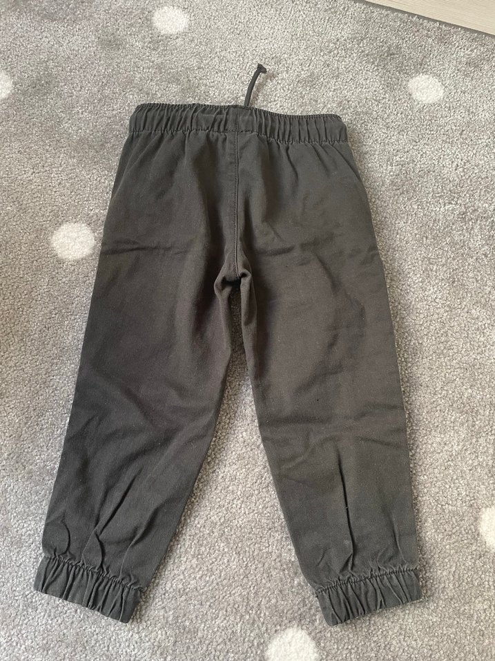 H&M Erkek Çocuk Antrasit Pamuklu Rahat Kesim Jogger Pantolon - Görsel 3