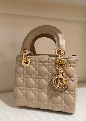 Bej Zincir Detaylı Kadın Deri Çanta - Görsel 2