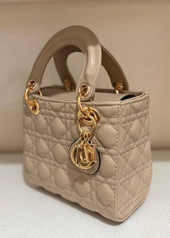 Bej Zincir Detaylı Kadın Deri Çanta - Görsel 3