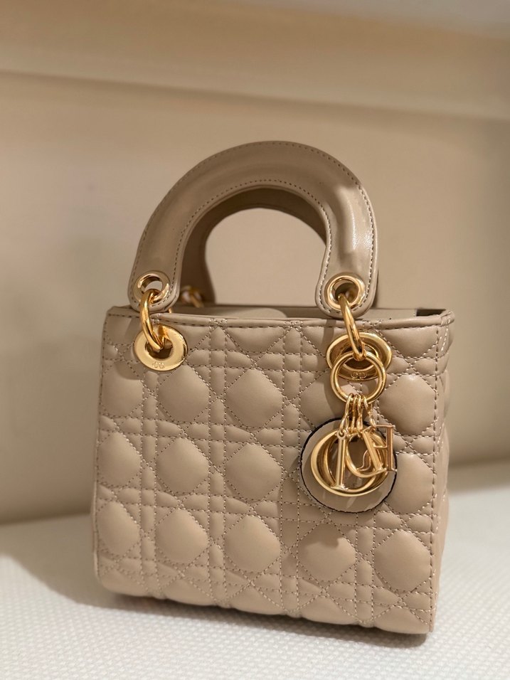 Bej Zincir Detaylı Kadın Deri Çanta - Görsel 2