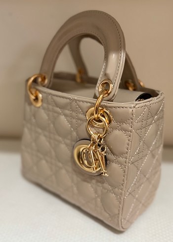 Bej Deri Zincir Detaylı Kadın Çanta - Görsel 3