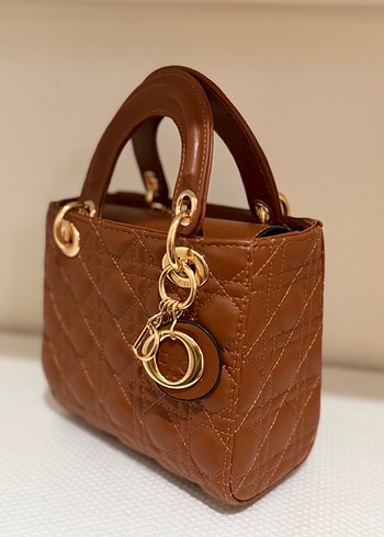 Zincir Detaylı Kahverengi Deri Kadın Çanta DİORLADY İTHAL - Görsel 3