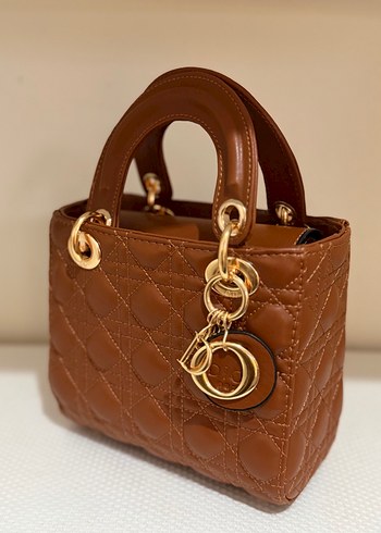 Zincir Detaylı Kahverengi Deri Kadın Çanta DİORLADY İTHAL - Görsel 2