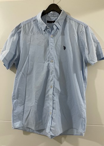 Mavi Kısa Kollu Erkek Gömlek - Görsel 3