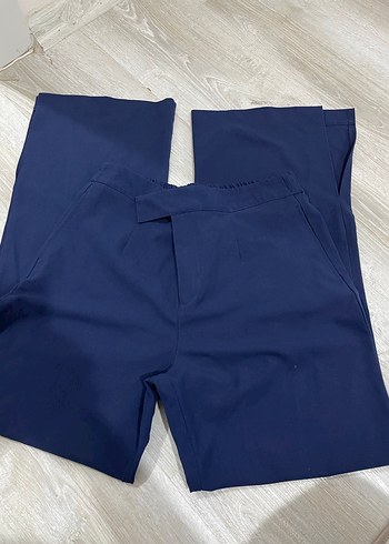 Lacivert Kadın Kumaş Pantolon - Görsel 2