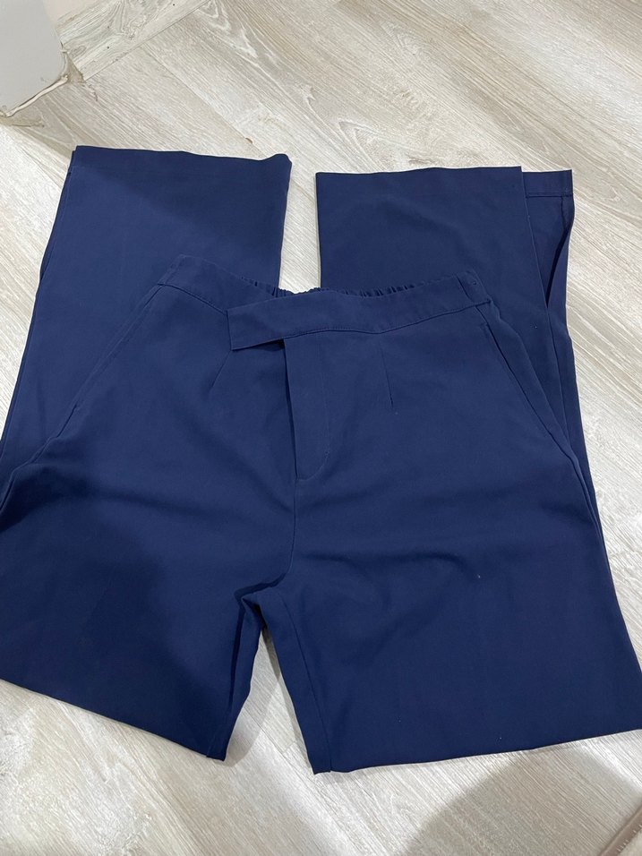 Lacivert Kadın Kumaş Pantolon - Görsel 2