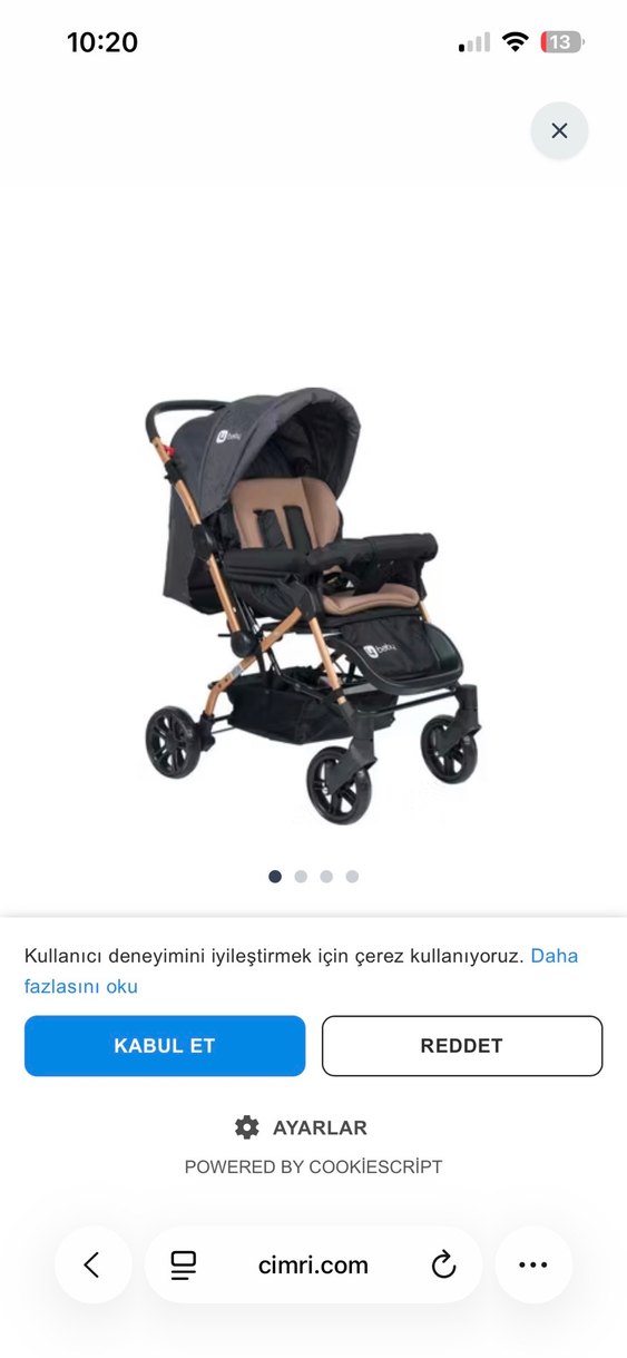 Bej ve Gri Bebek Arabası - Görsel 2