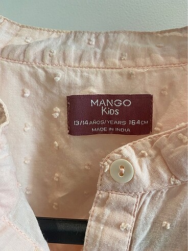 Mango Çocuk 13-14 yaş toz pembe yazlık bluz