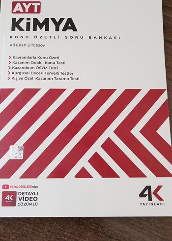 4K AYT Kimya Konu Özetli Soru Bankası