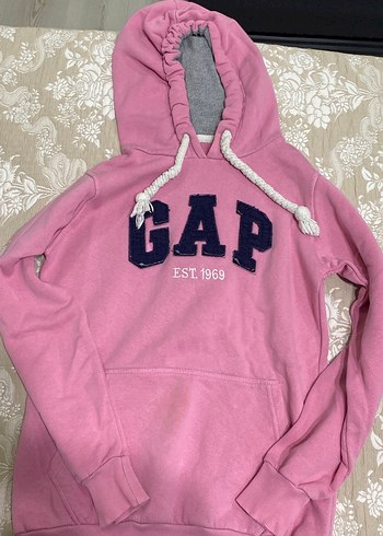 Gap Pembe Kapüşonlu Kadın Sweatshirt
